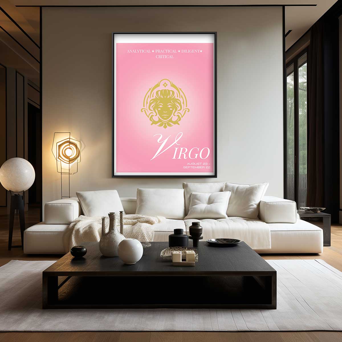 Sterrenbeeld Maagd Poster Kunstwerk-canvas-dibond-plexiglas-wanddecoratie-WallArtistic