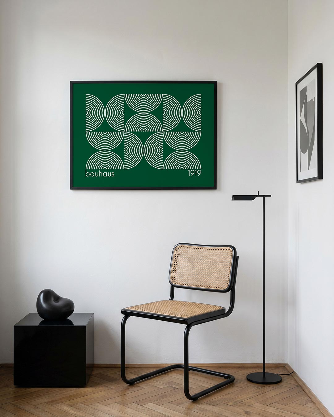 Cirkelpatroon en lijnen Poster