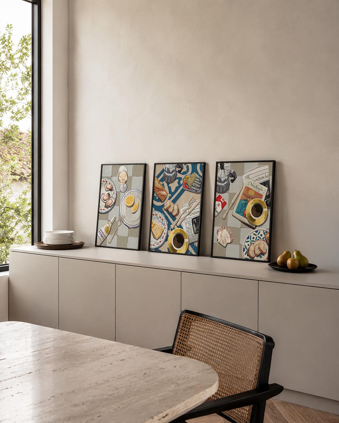 Eettafel compositie Posterset
