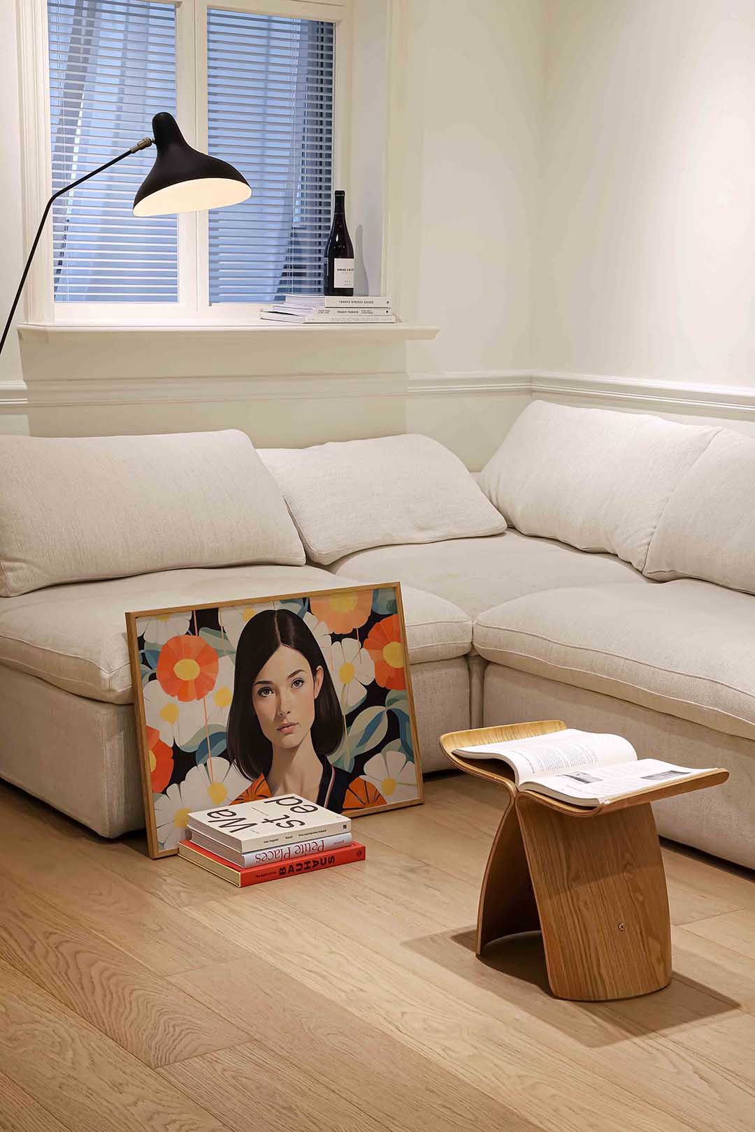 Vrouw met bloemen Poster