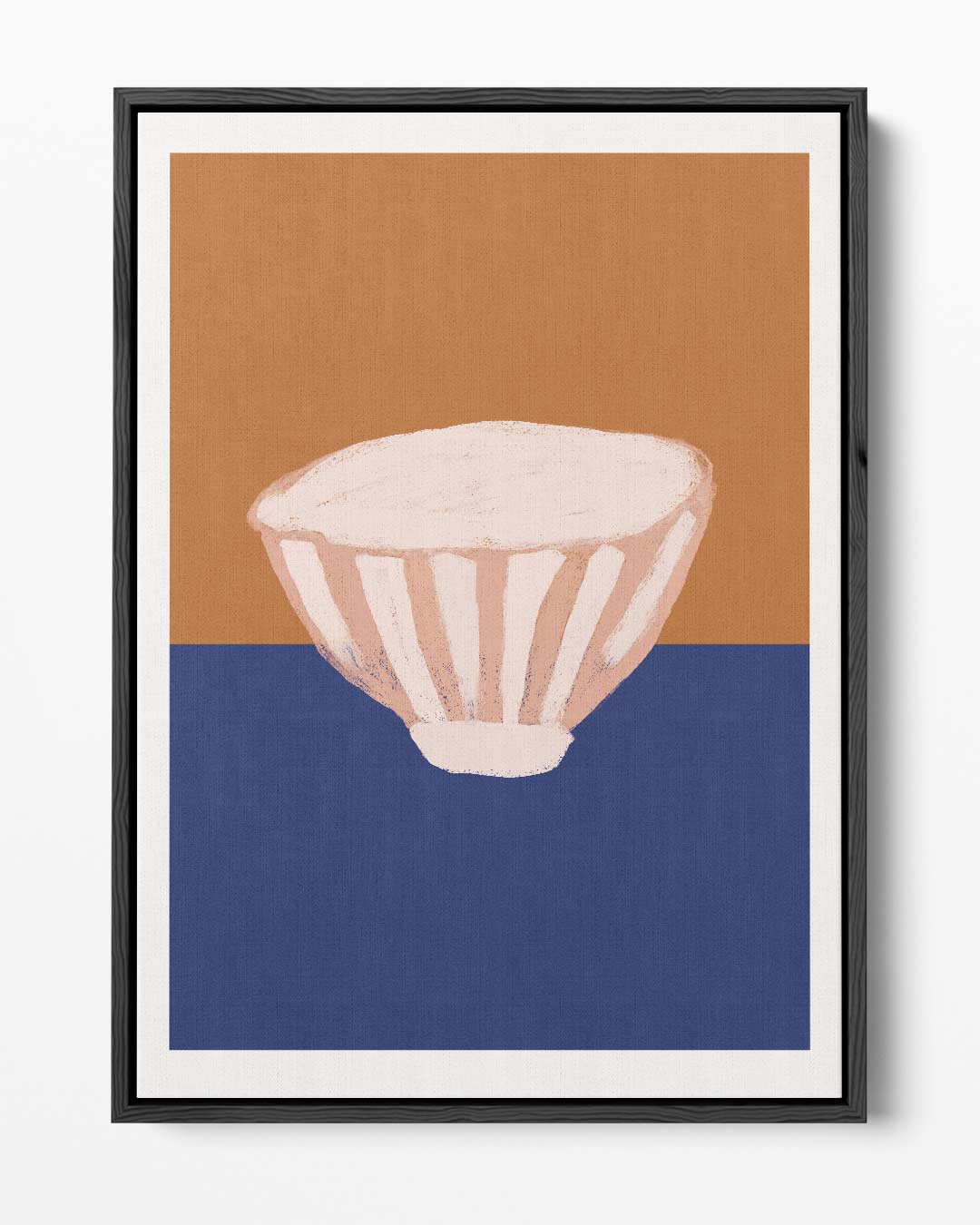 Kleurrijke Kom op Tweekleurige Achtergrond Kunstwerk-canvas-dibond-plexiglas-wanddecoratie-WallArtistic