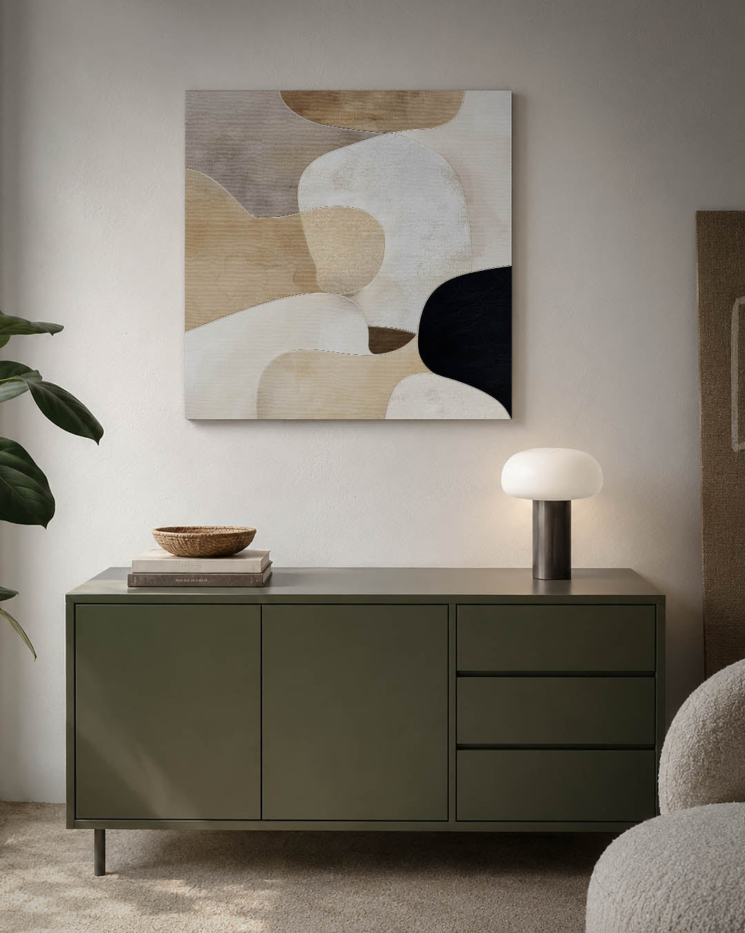 Organische vormen compositie Kunstwerk