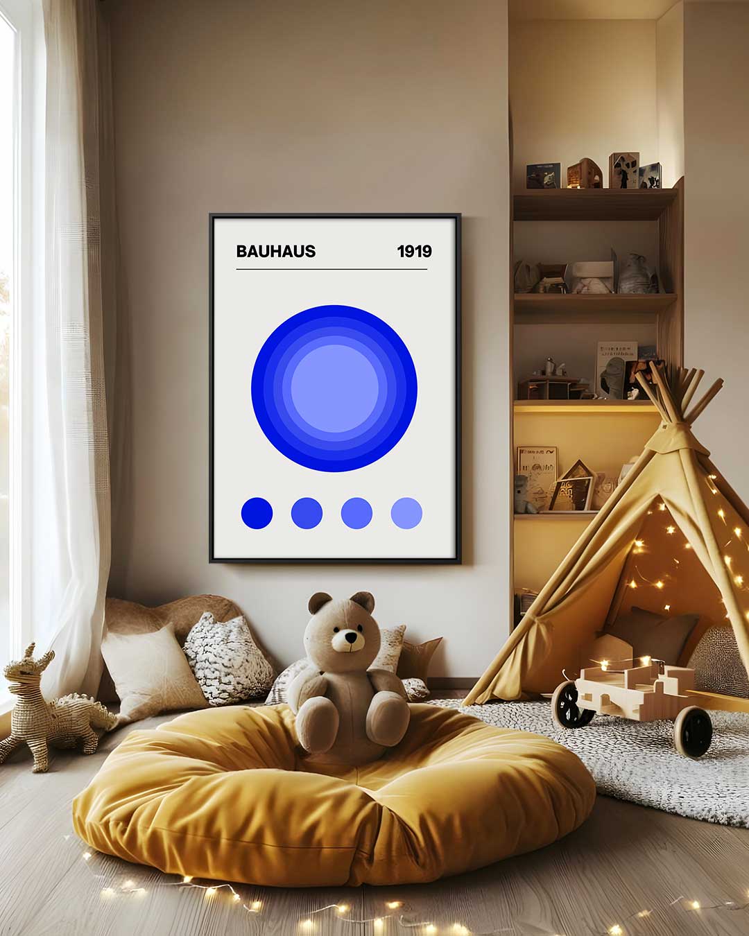 Bauhaus Blauw Cirkel Kunstwerk Kunstwerk