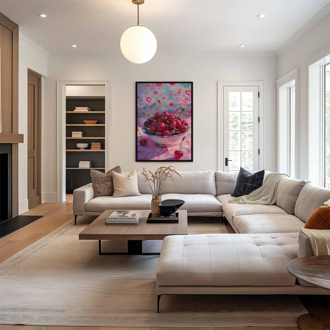 Zomers Kersenfeest Kunstwerk-canvas-dibond-plexiglas-wanddecoratie-WallArtistic