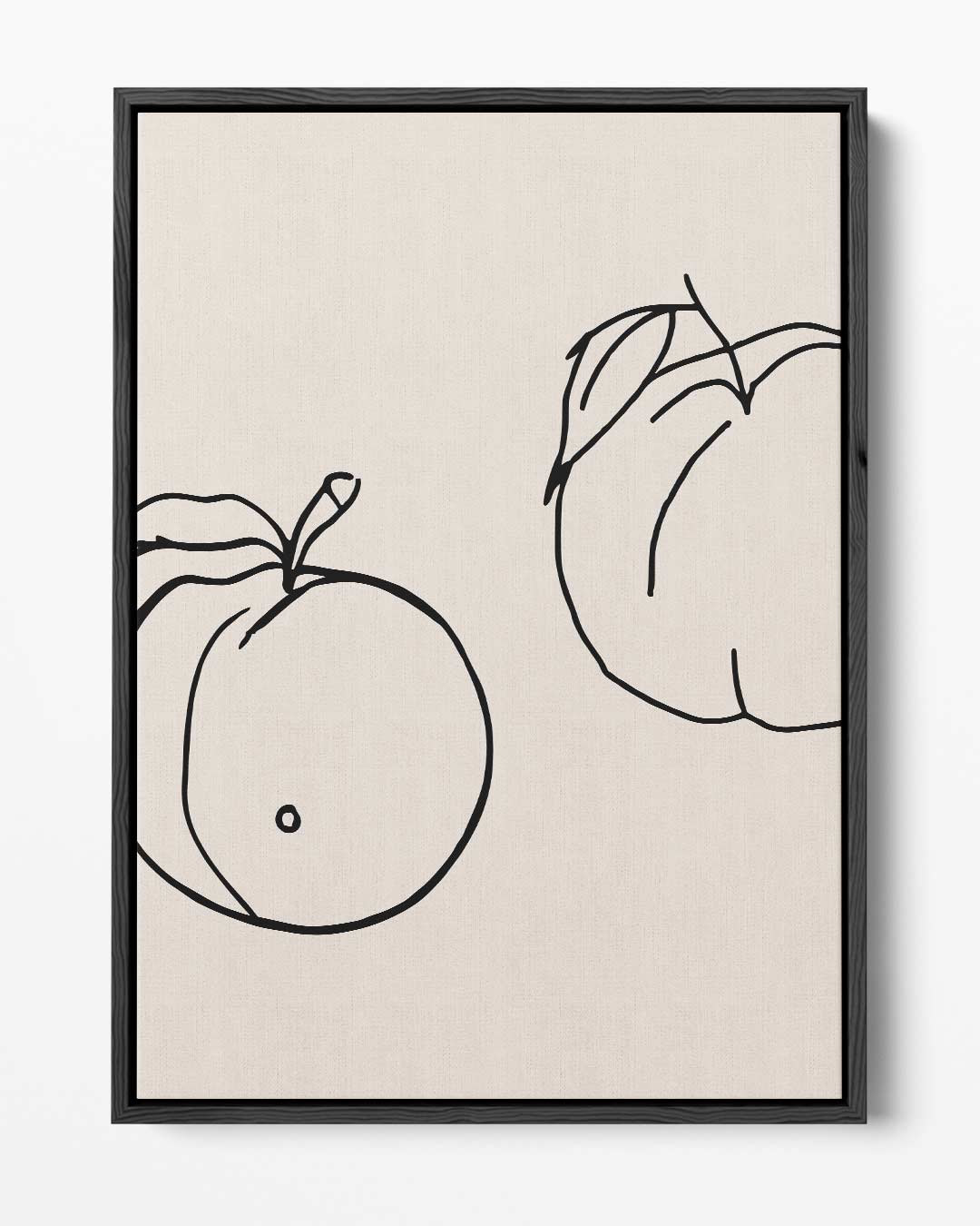 Zachte Vruchten Lijntekening Kunstwerk-canvas-dibond-plexiglas-wanddecoratie-WallArtistic