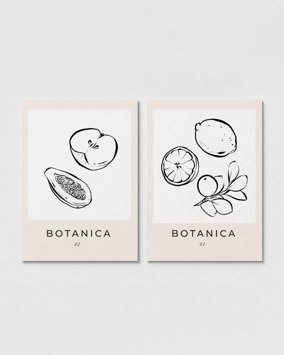Fruitige lijnen Posterset