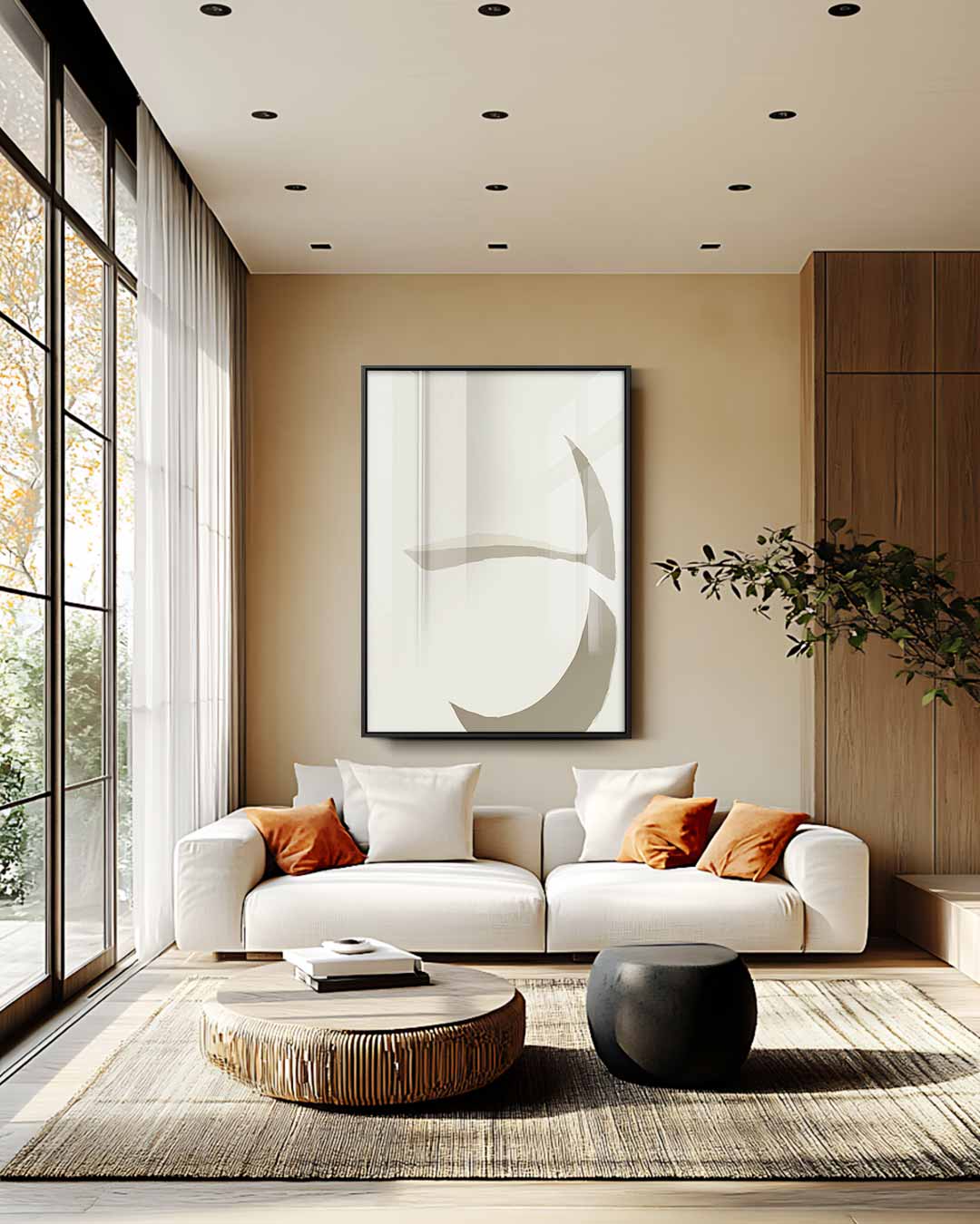 Subtiele Abstractie Kunstwerk-canvas-dibond-plexiglas-wanddecoratie-WallArtistic