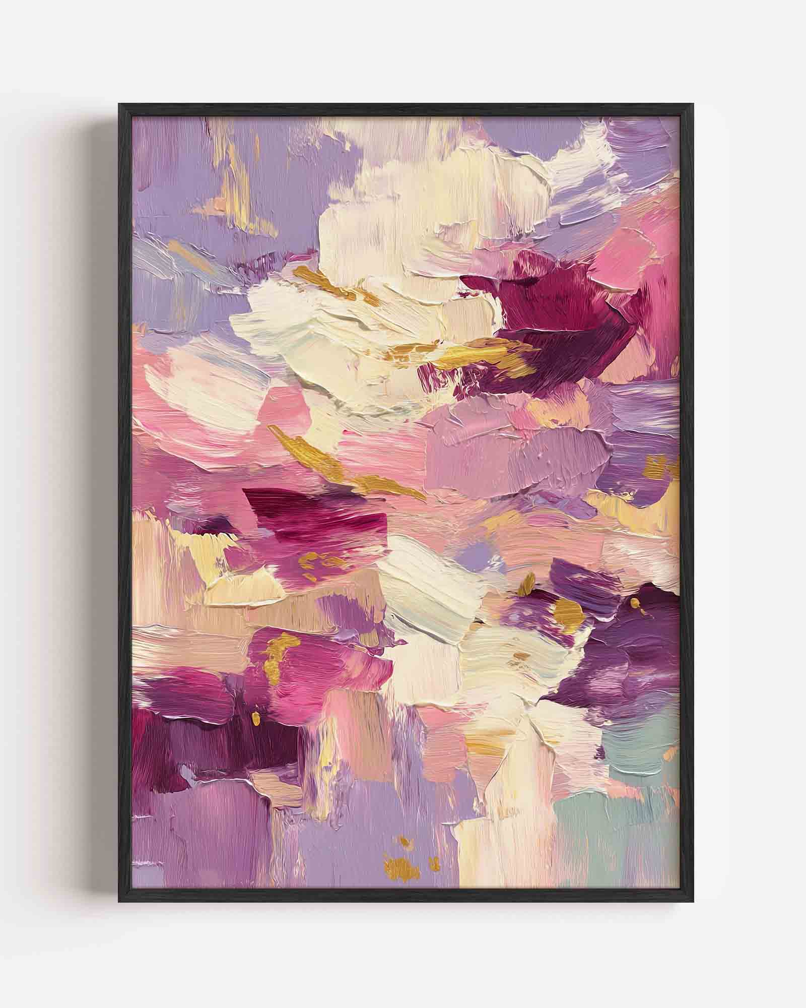 Abstracte paarse en roze Poster