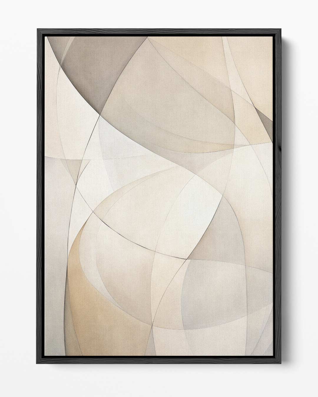 Subtiele Neutrale Golven Kunstwerk-canvas-dibond-plexiglas-wanddecoratie-WallArtistic