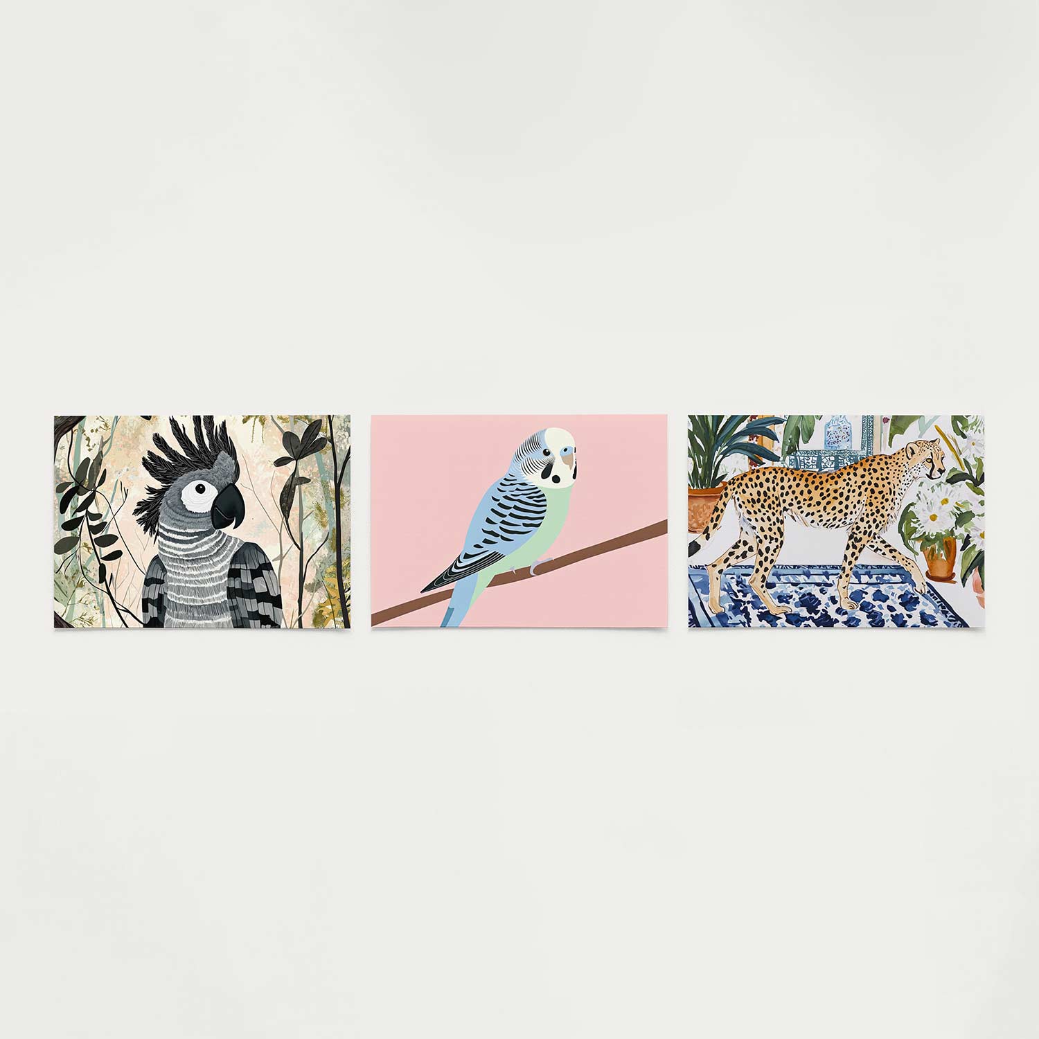 Vogels en bladeren Posterset