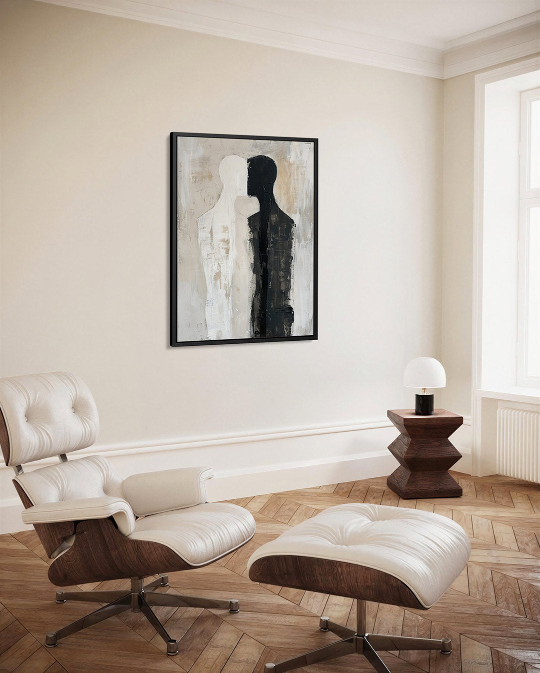 Twee figuren harmonie Kunstwerk