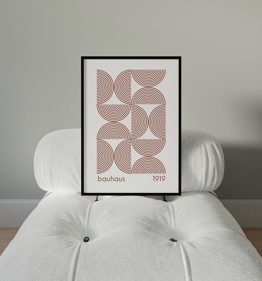 Cirkelpatroon en lijnen Poster