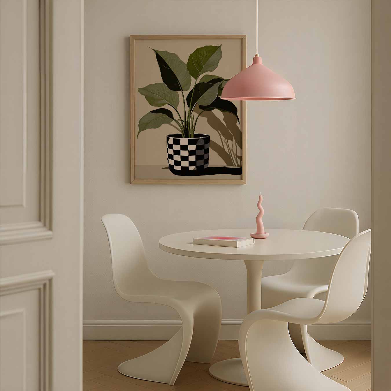 Stijlvolle Plant in Schakenpot Poster