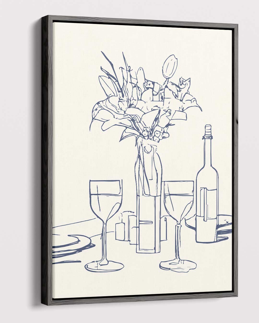 Elegante Tafelscène Kunstwerk-canvas-dibond-plexiglas-wanddecoratie-WallArtistic