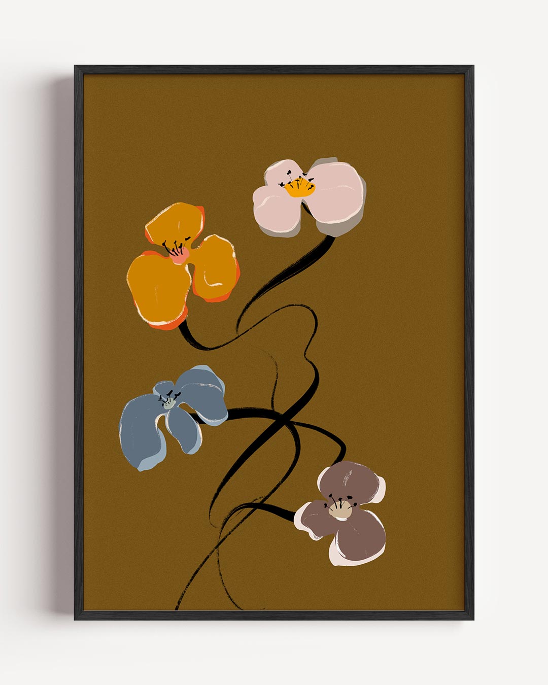 Bloemenpracht in abstract Poster-WallArtistic