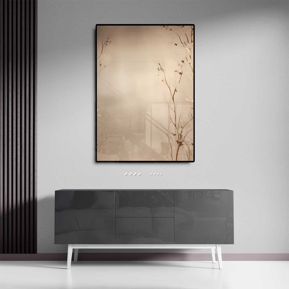 Subtiele Takken in Neutrale Tinten Kunstwerk-canvas-dibond-plexiglas-wanddecoratie-WallArtistic