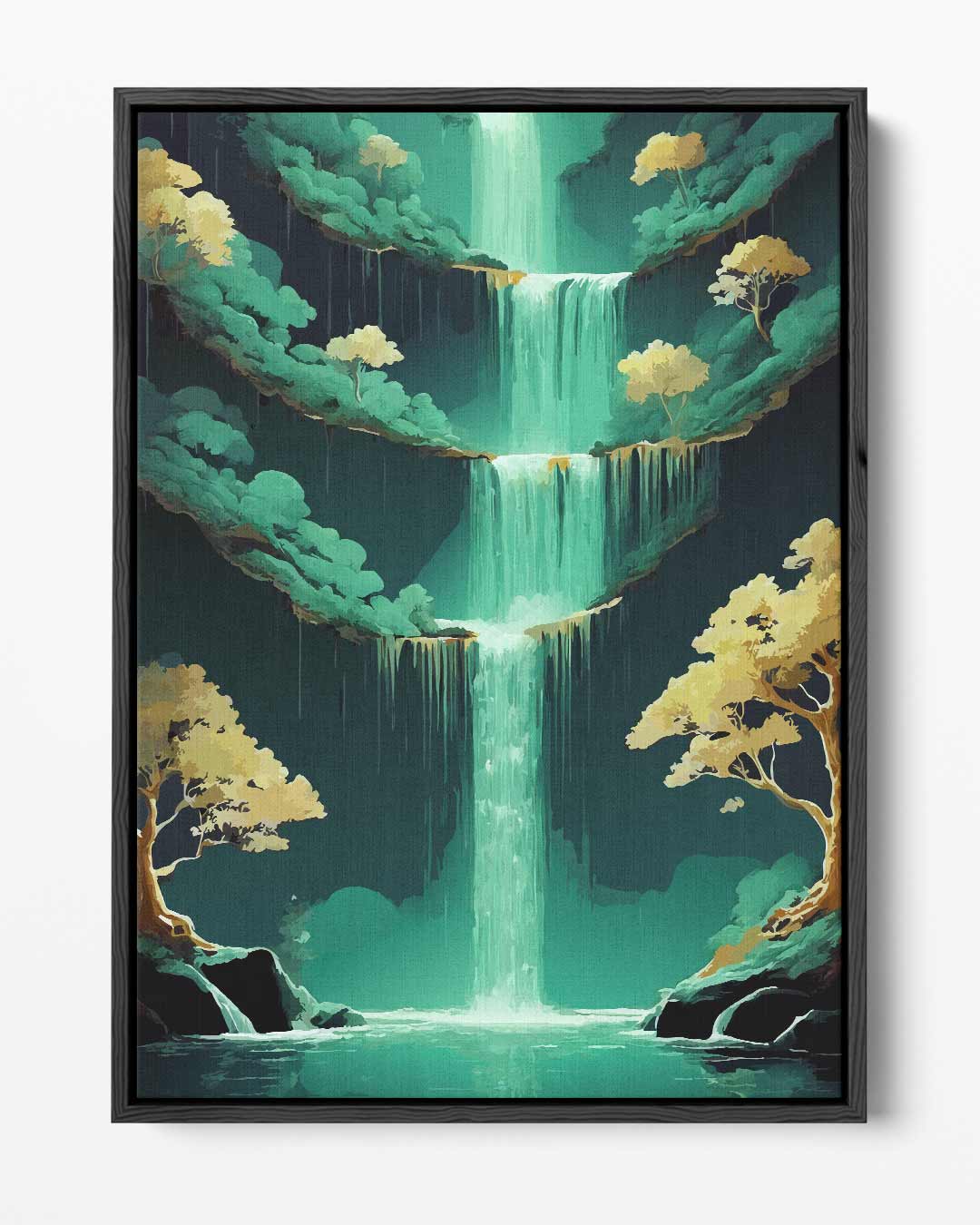 Magische Waterval Kunstwerk-canvas-dibond-plexiglas-wanddecoratie-WallArtistic