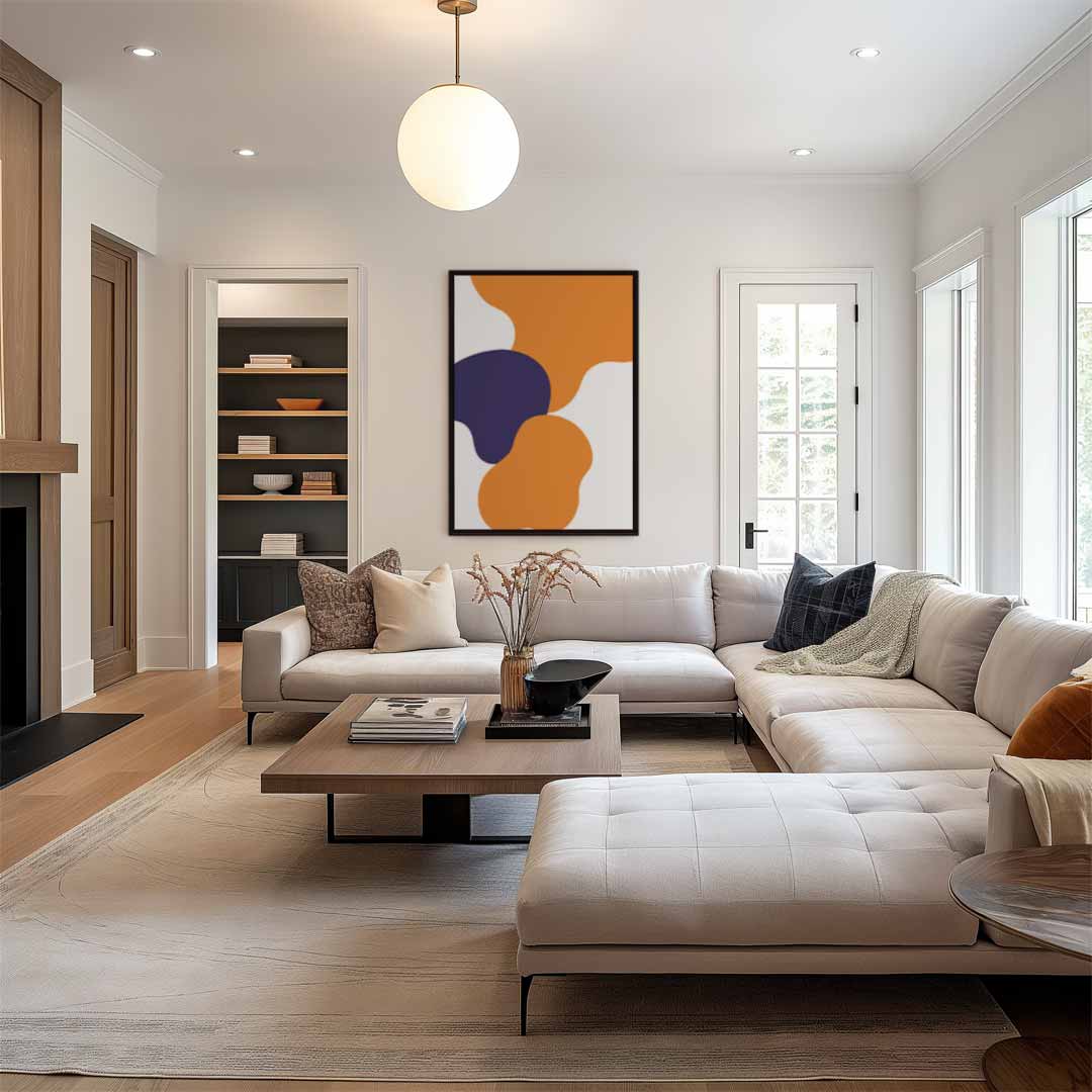 Vloeiende Vormen in Kleur Kunstwerk-canvas-dibond-plexiglas-wanddecoratie-WallArtistic