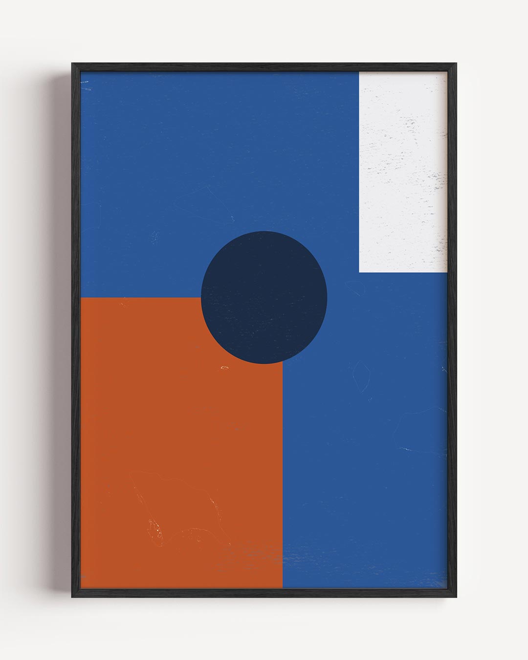 Stijlvolle Blauwe Geometrische Poster-WallArtistic