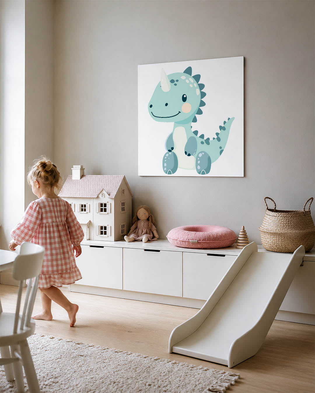 Vrolijke dino illustratie Kunstwerk