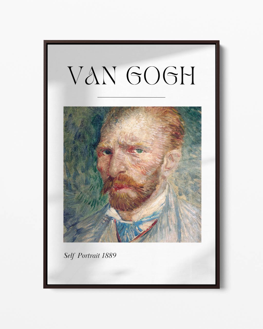 Van Gogh's Zelfportret 1889 Kunstwerk-canvas-dibond-plexiglas-wanddecoratie-WallArtistic