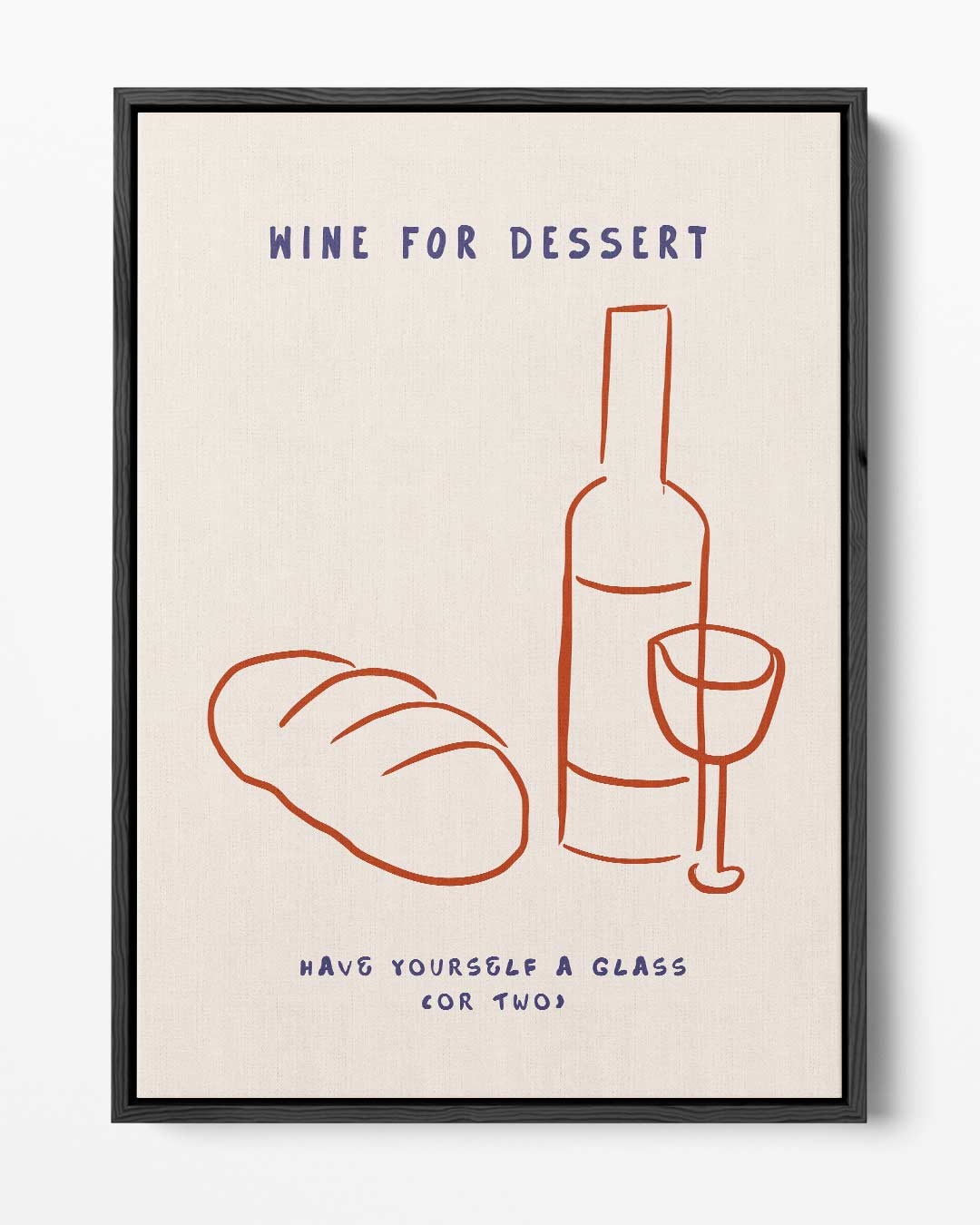 Wijn voor Dessert Kunstwerk-canvas-dibond-plexiglas-wanddecoratie-WallArtistic