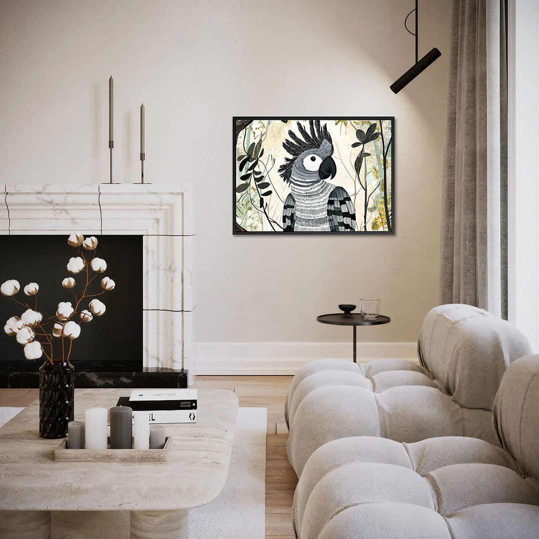 Vogels in bladeren Kunstwerk
