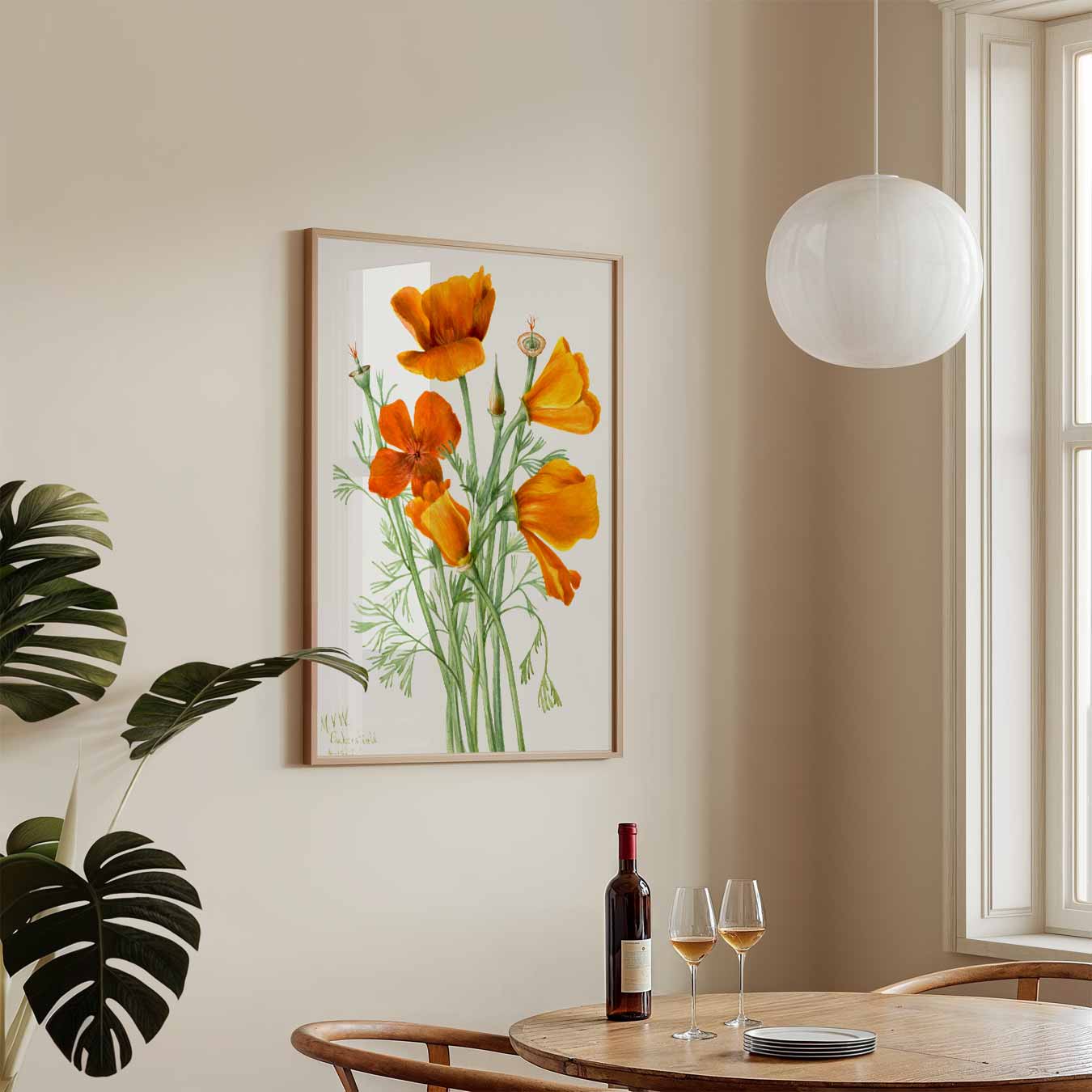 Vrolijke Klaproos Bloemposter