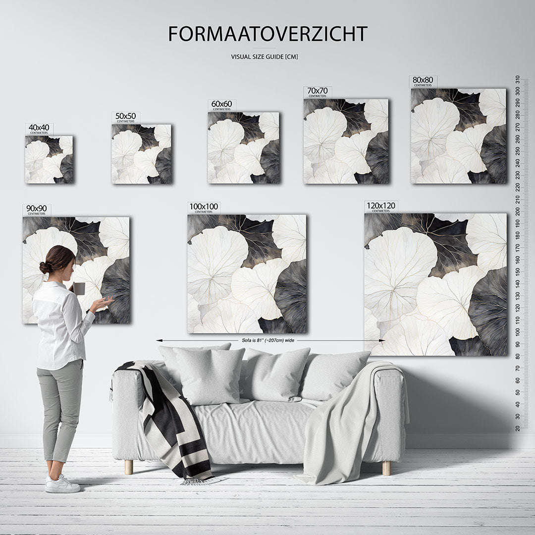 Organische bladvormen Kunstwerk