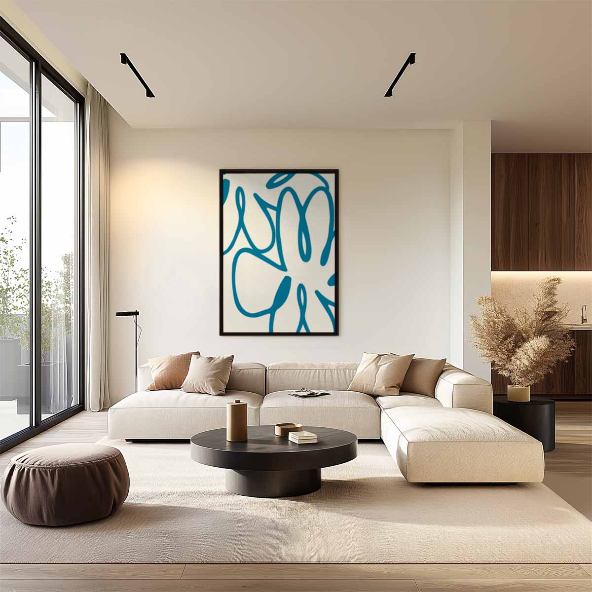 Bloemige Expressie Kunstwerk-canvas-dibond-plexiglas-wanddecoratie-WallArtistic