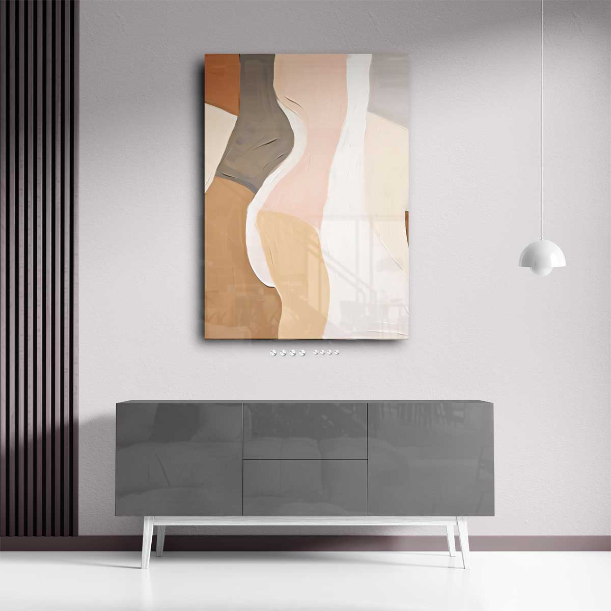 Abstracte Vormen in Zachte Tinten Kunstwerk-canvas-dibond-plexiglas-wanddecoratie-WallArtistic