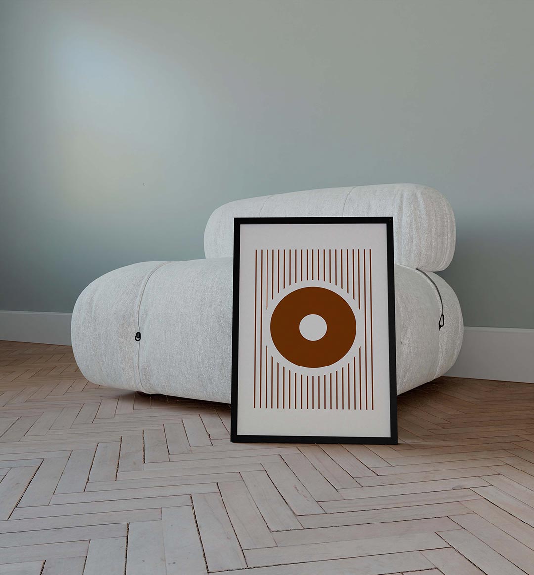 Cirkel en lijnen Poster