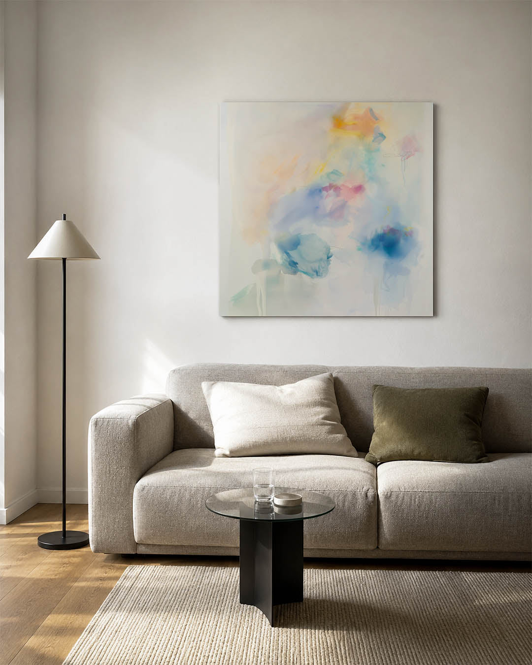 Dromerige kleurencompositie Kunstwerk