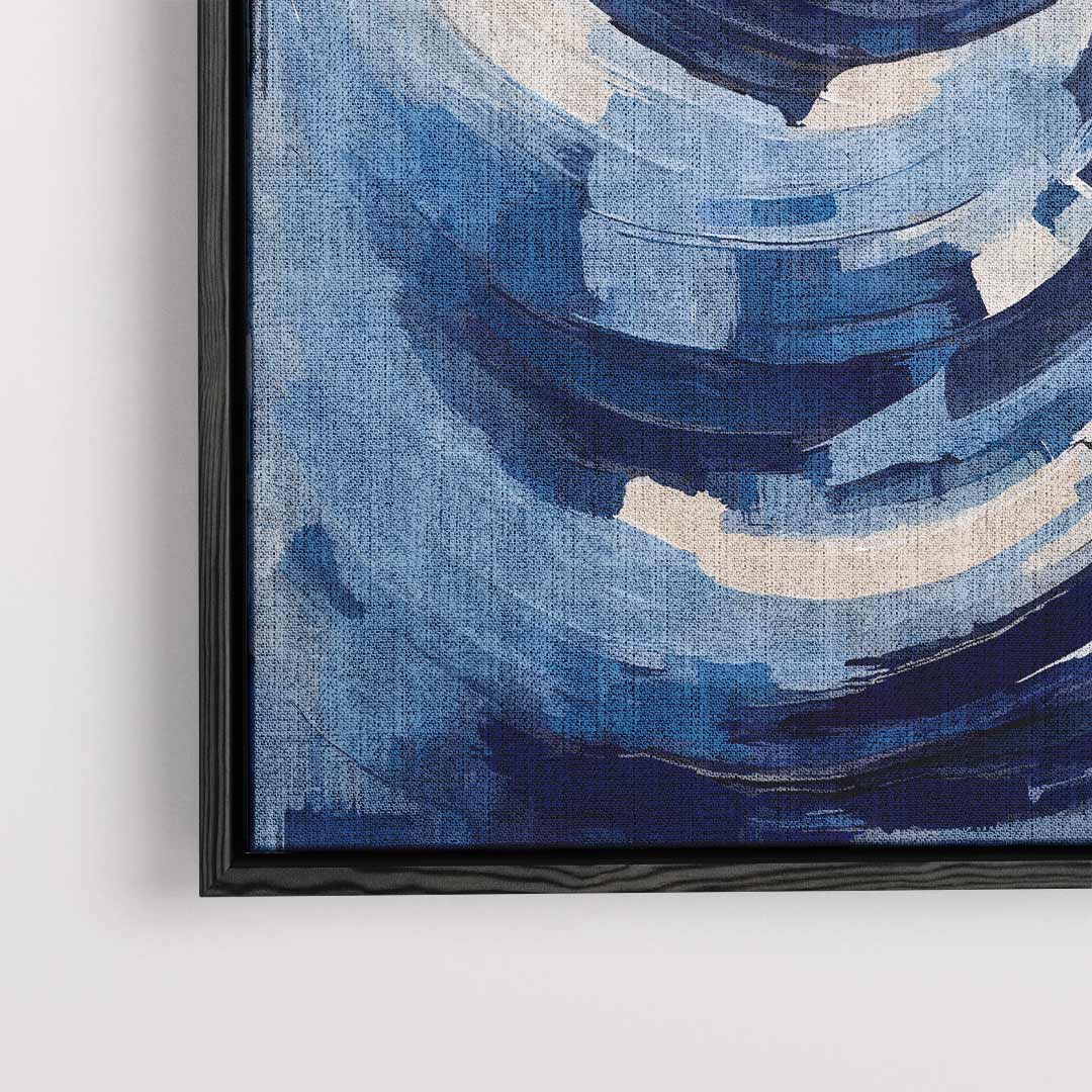 Blauwe Wirwar Kunstwerk-canvas-dibond-plexiglas-wanddecoratie-WallArtistic