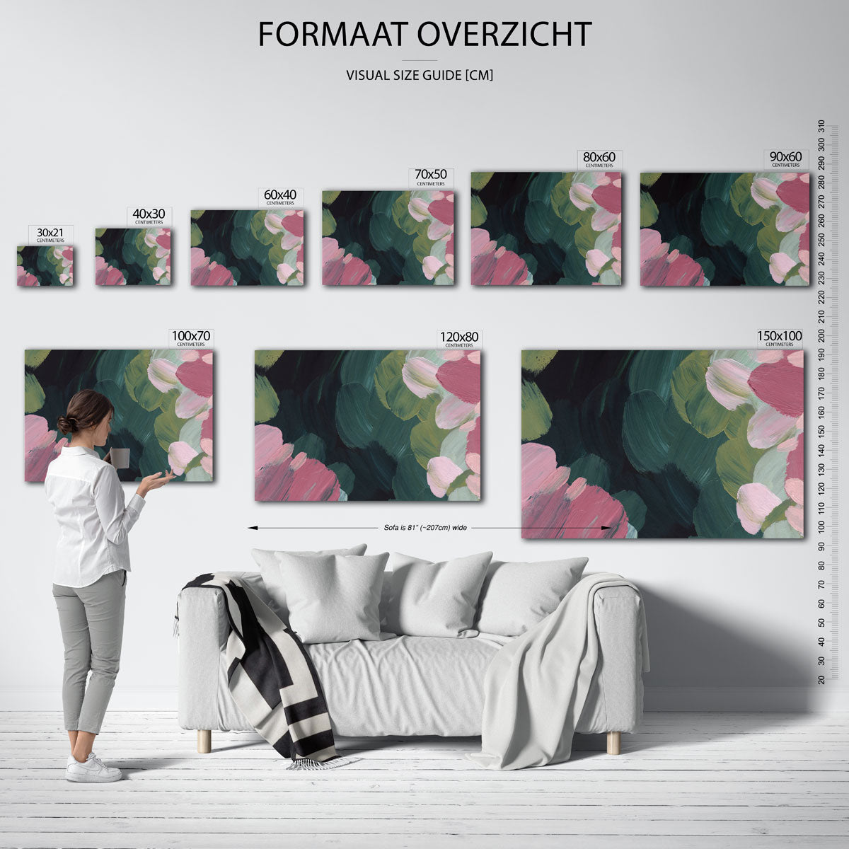 Abstracte bloemen Poster