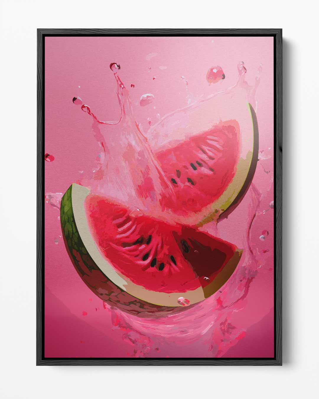 Spetterende Watermeloen Kunstwerk Kunstwerk-canvas-dibond-plexiglas-wanddecoratie-WallArtistic