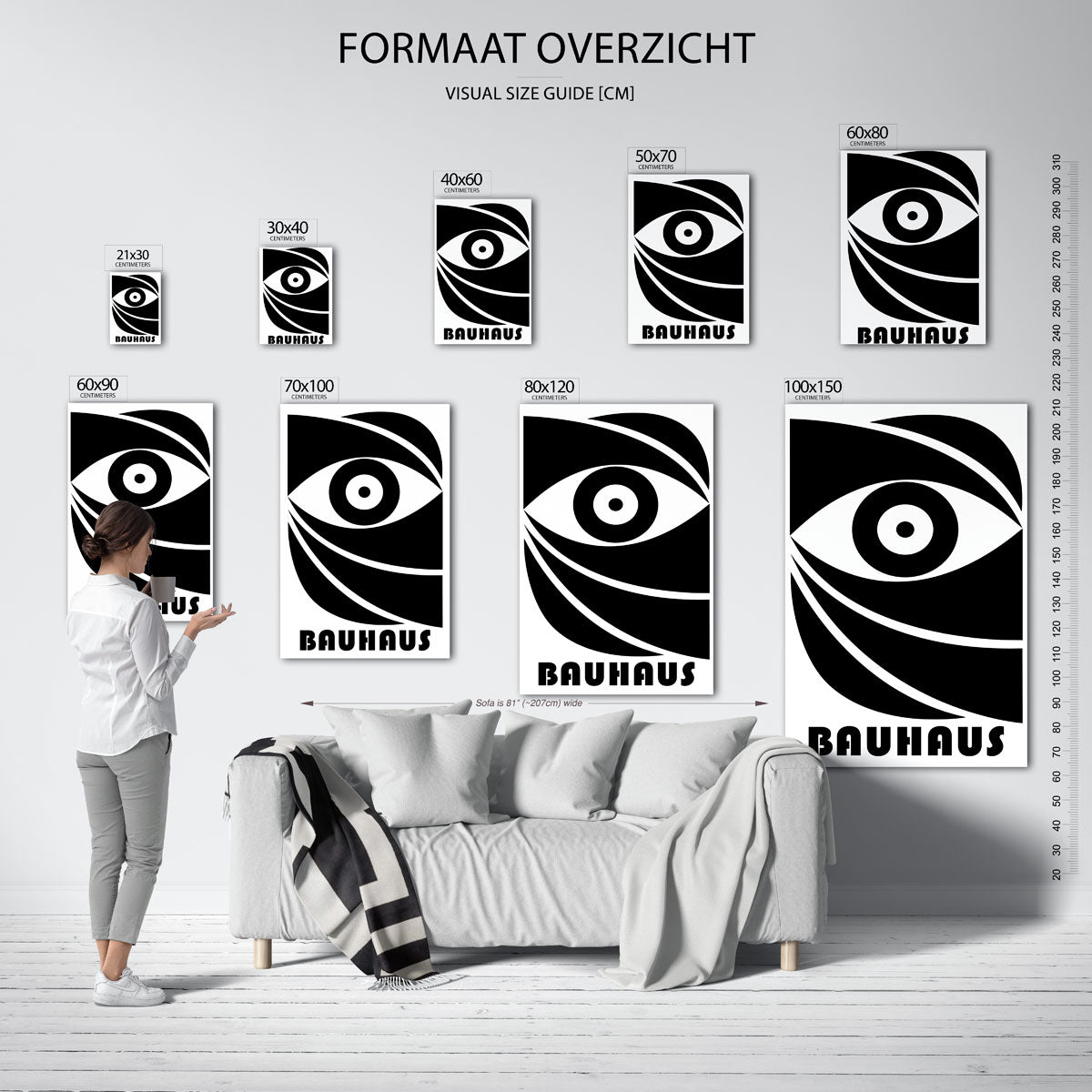Oogvorm en lijnen Poster