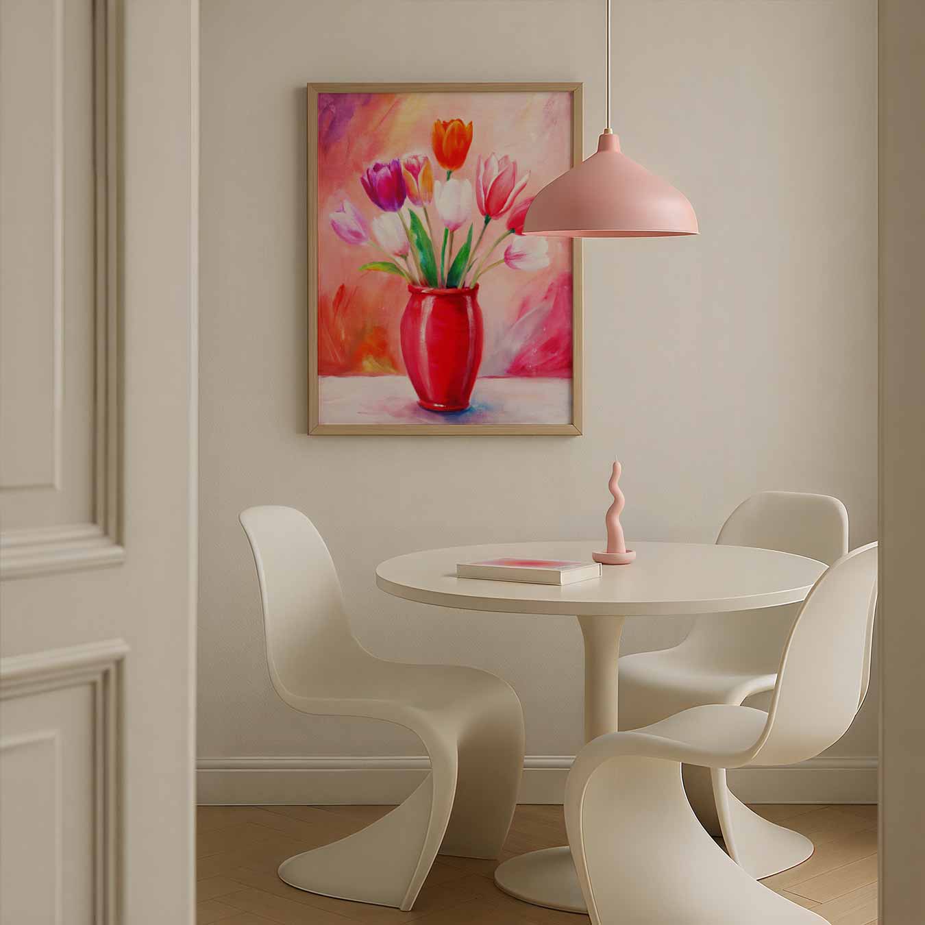 Vrolijke Tulpenvaas Poster