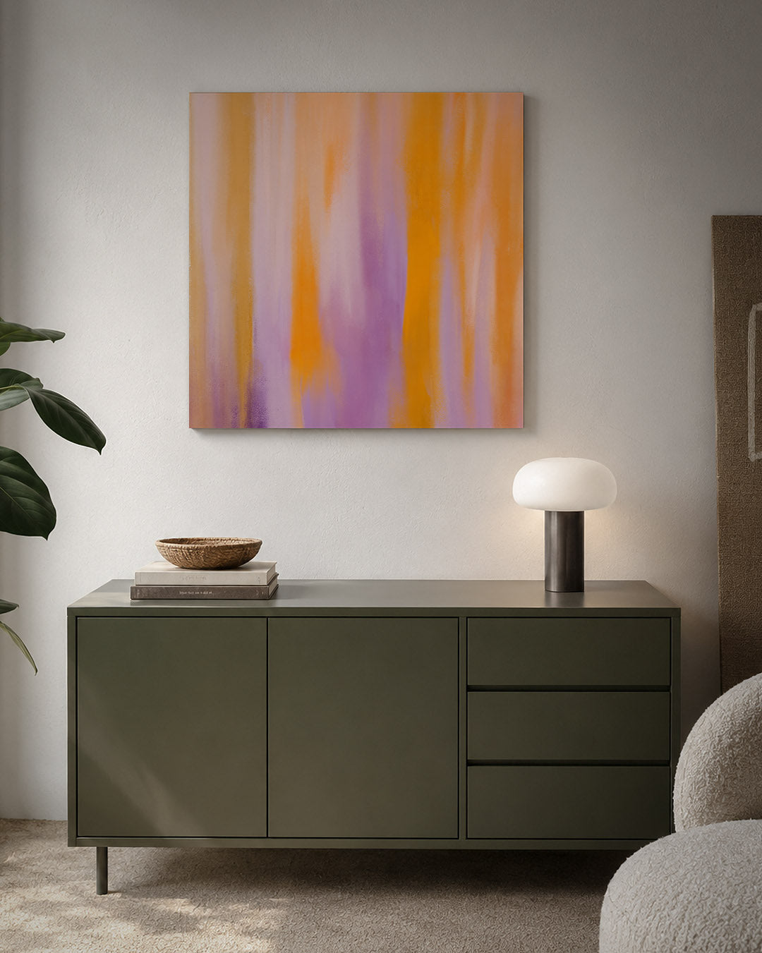 Kleurrijke verticale strepen Kunstwerk