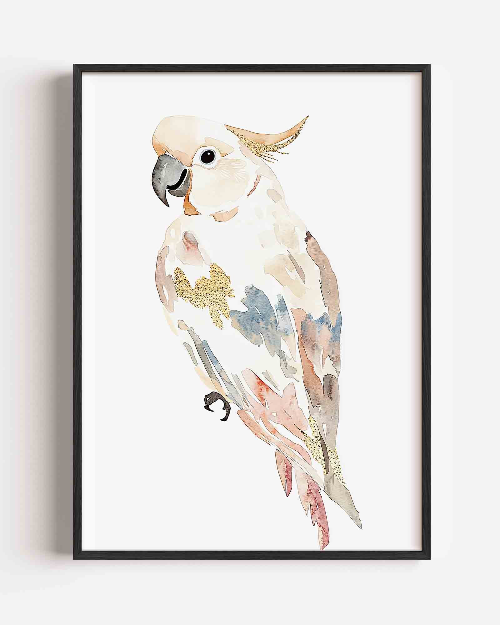 Papegaai aquarel Poster