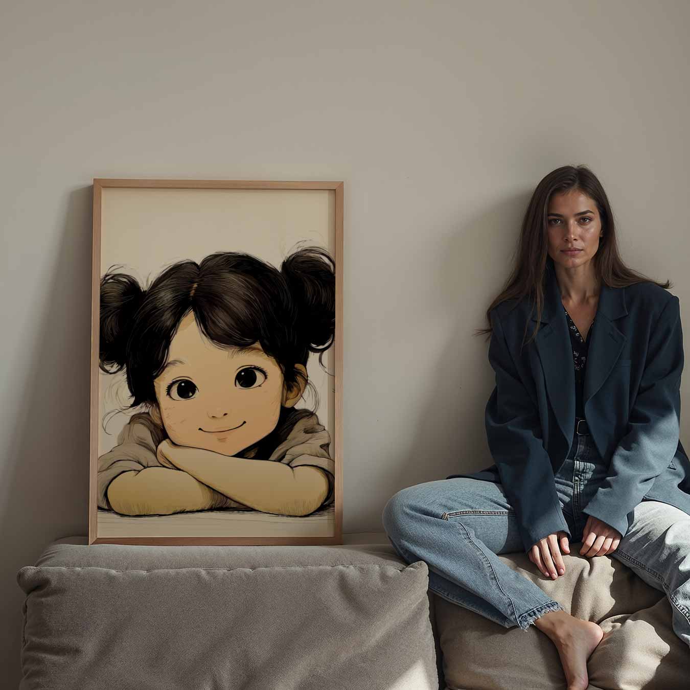 Schattige Kinderposter met Vrolijke Illustratie Poster