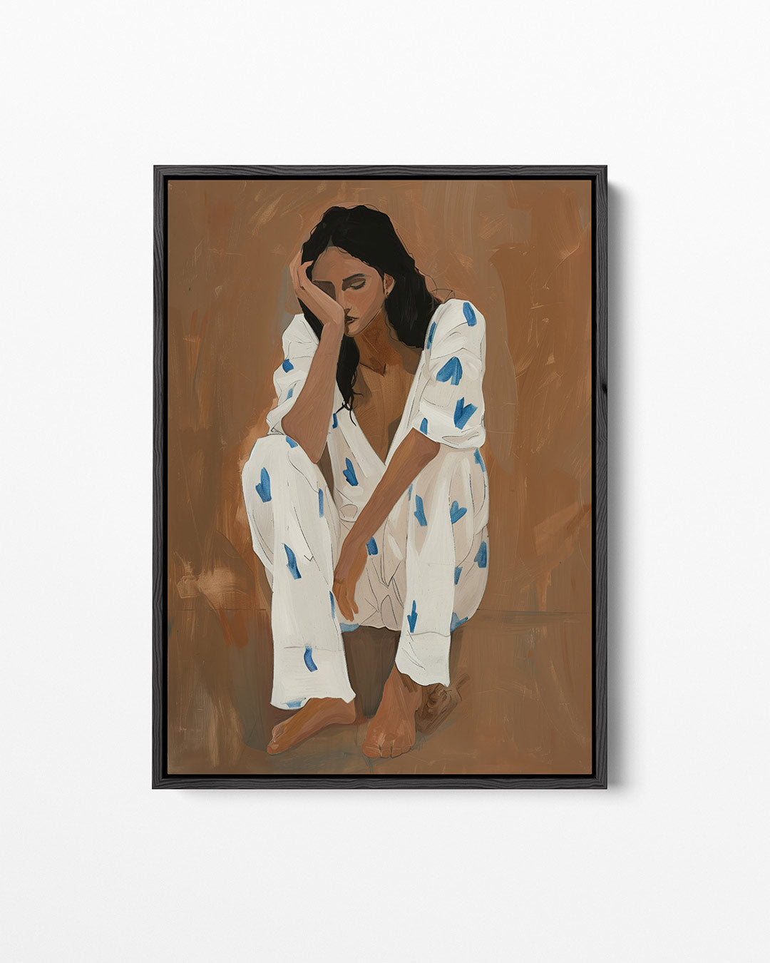 Reflectieve vrouw Kunstwerk