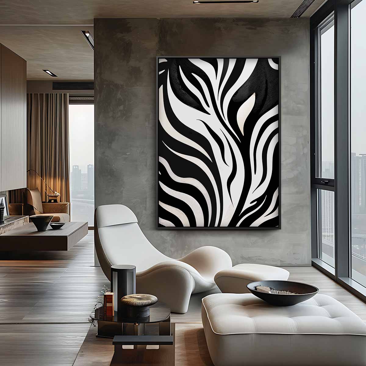 Zebra Inspiratie Wanddecoratie Kunstwerk-canvas-dibond-plexiglas-wanddecoratie-WallArtistic