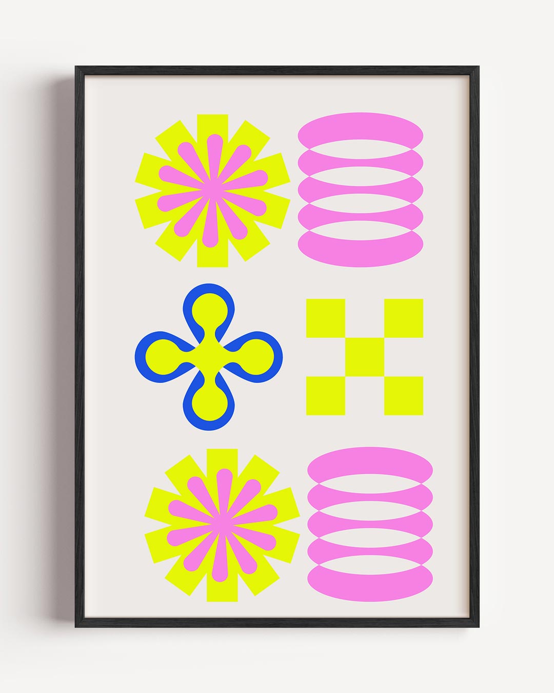 Retro Bloemenmix Poster