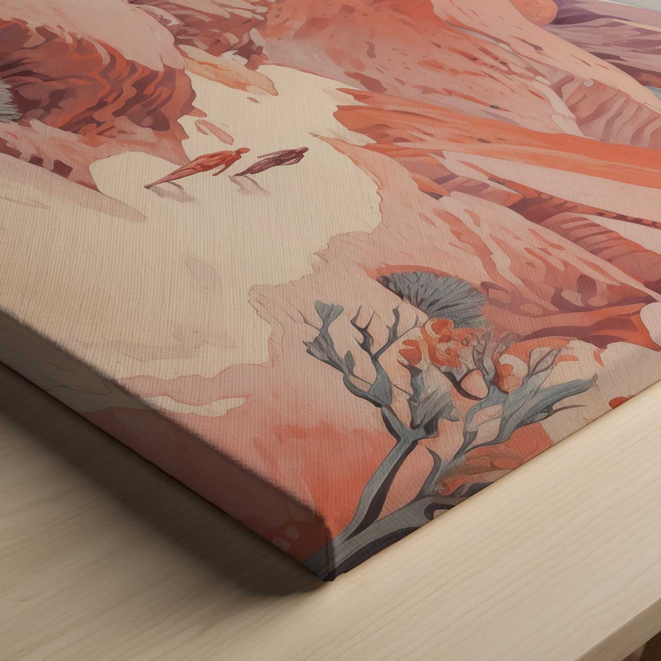 Wandeling door de Canyon Kunstwerk-canvas-dibond-plexiglas-wanddecoratie-WallArtistic