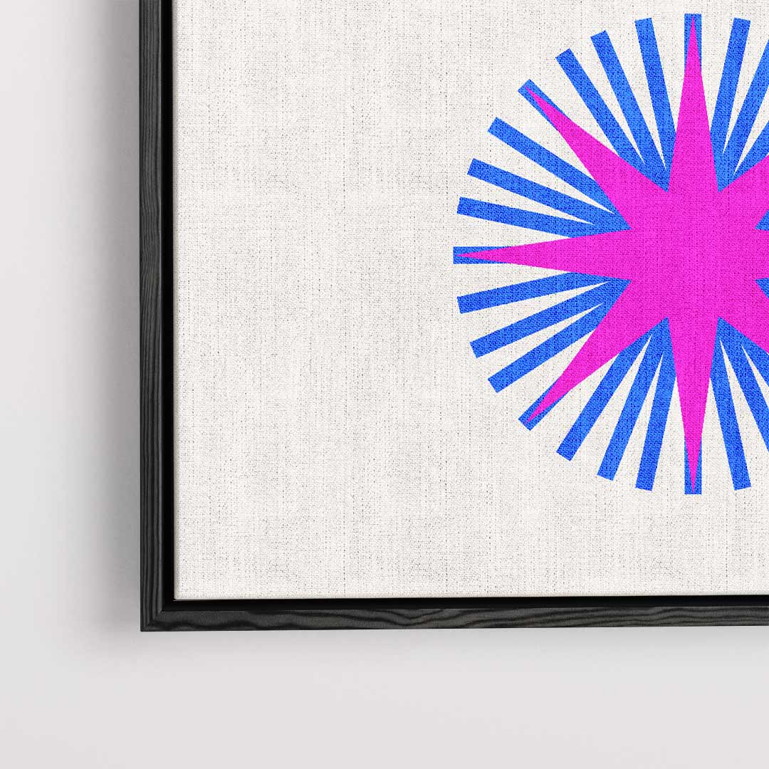 Kleurrijke Geometrische Expressie Kunstwerk-canvas-dibond-plexiglas-wanddecoratie-WallArtistic