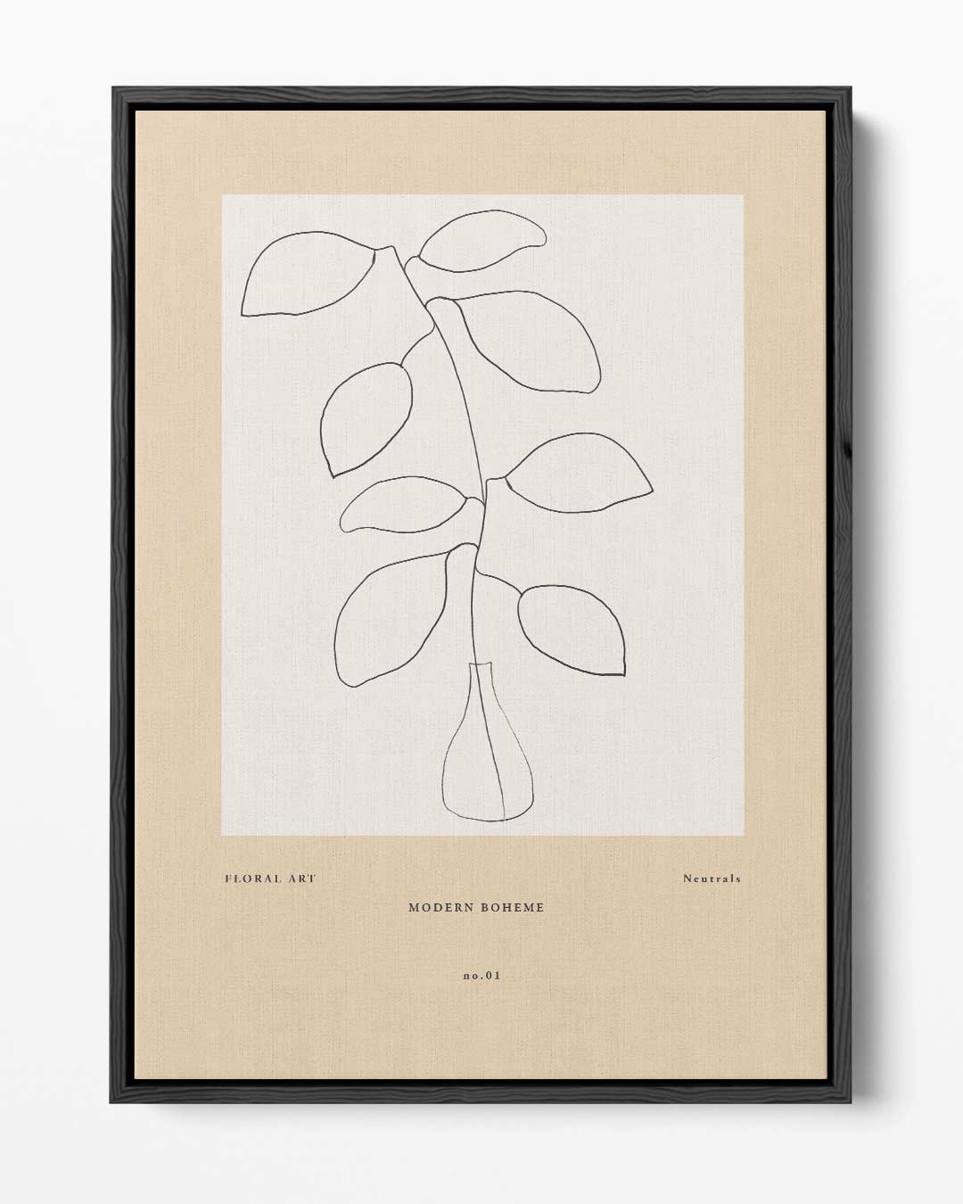 Moderne Boho Bloemen Kunstwerk-canvas-dibond-plexiglas-wanddecoratie-WallArtistic