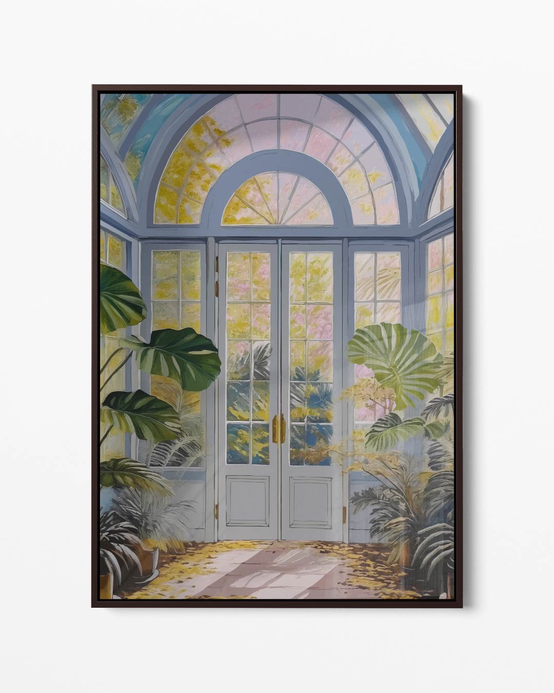 Serene Wintertuin Kunstwerk-canvas-dibond-plexiglas-wanddecoratie-WallArtistic