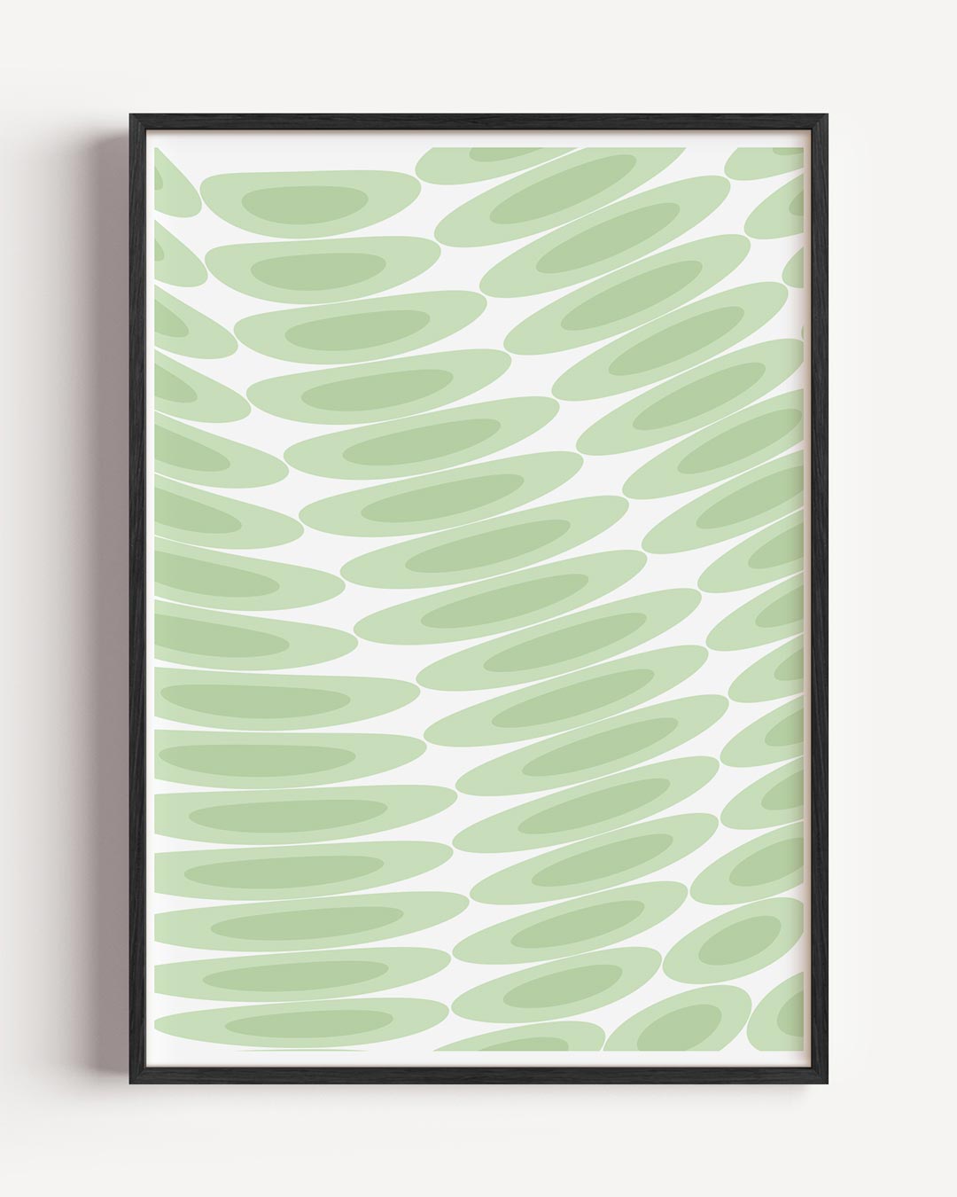 Vrolijke Groene Patroonposter-WallArtistic