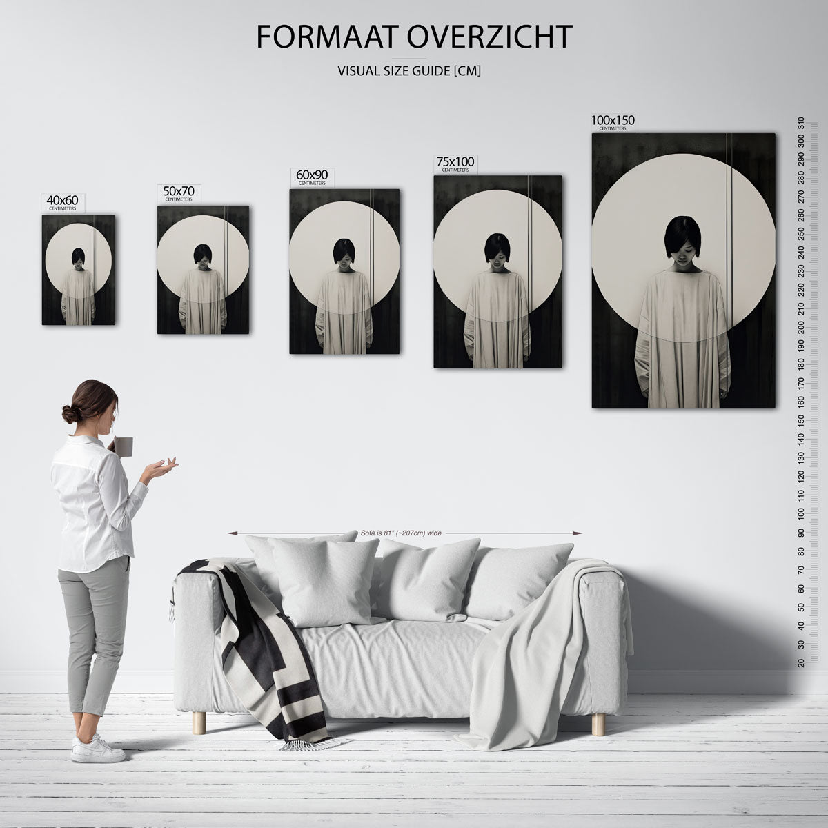 Geometrische harmonie – decoratief kunstwerk voor aan de muur